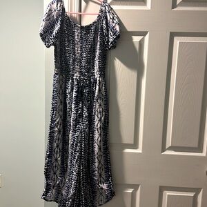 Fun blue and white Justice romper size 12